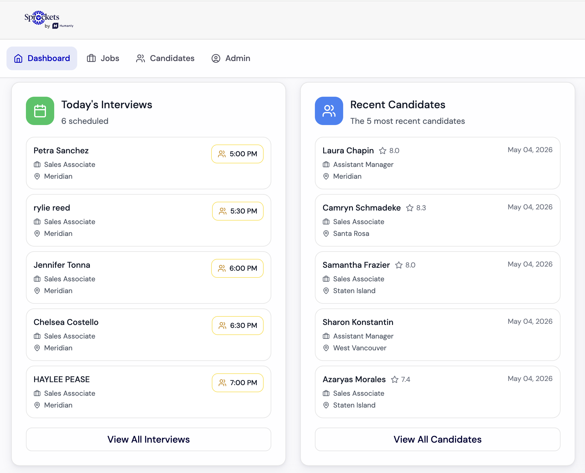Sprockets Dashboard Preview